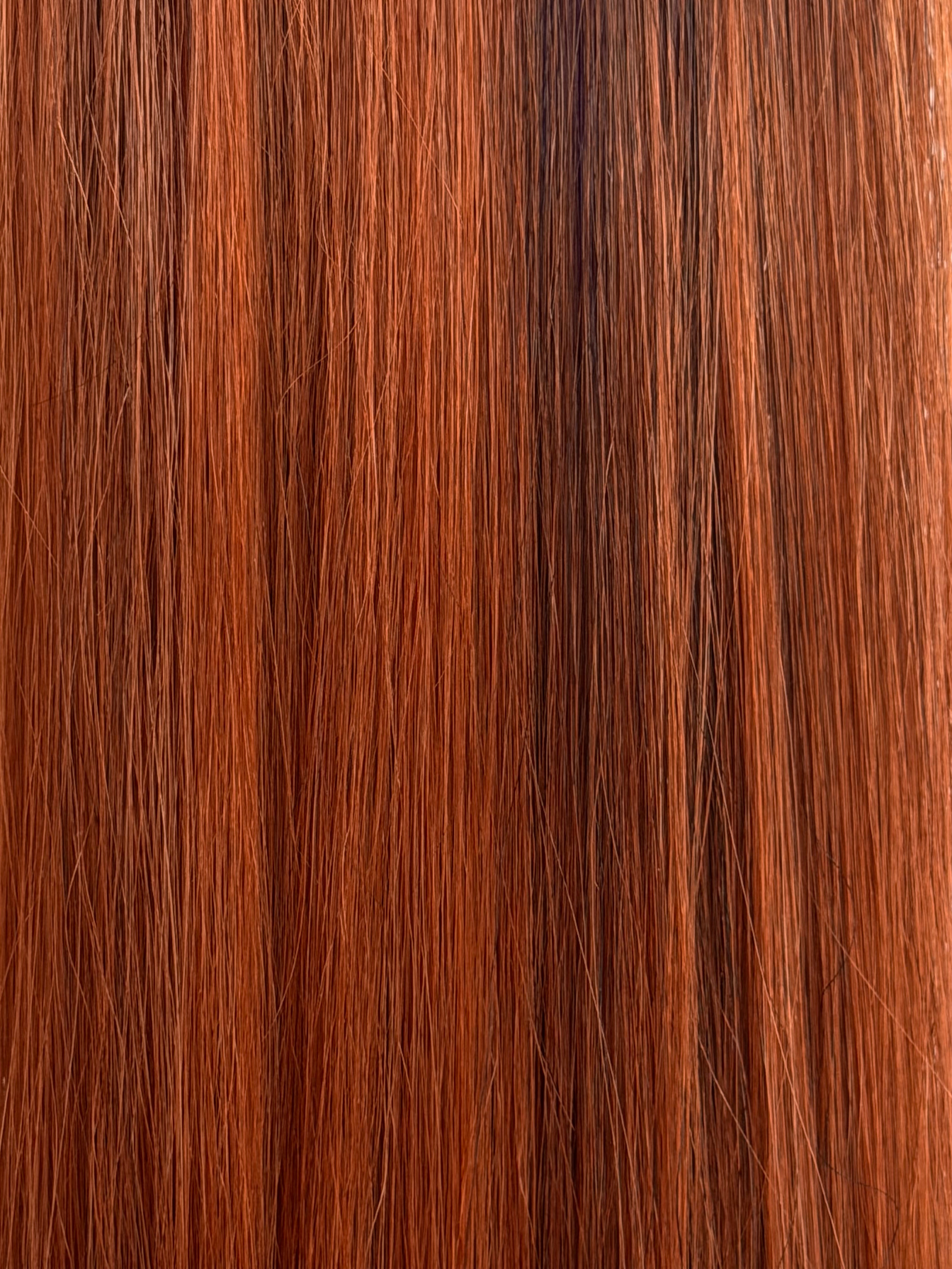 The Canoa Copper | Medium Blonde Golden Copper | 20" Brazilian Long Piece Tape-In | Straight Human Hair 43g