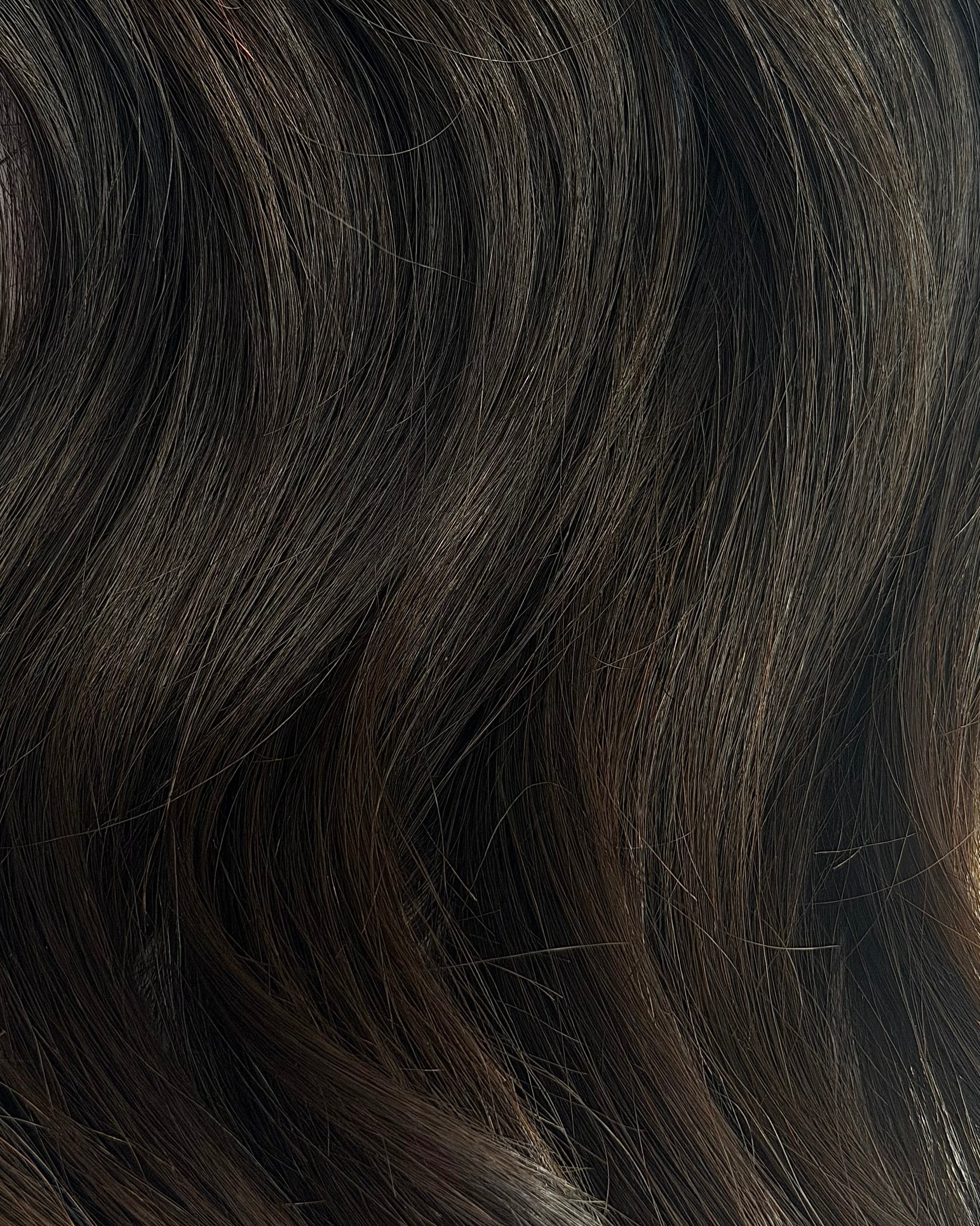 The Azul Pearl | Ash Pearl Brunette | Brazilian Long Piece Tape-In | Natural Wave Human Hair