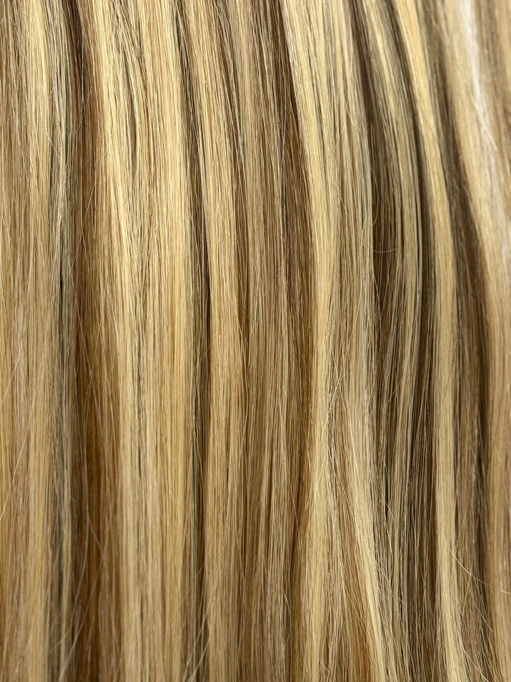 The Mel Shore | Beige Honey Blonde | 18.5" Brazilian Long Piece Tape-In | Straight Human Hair 70g