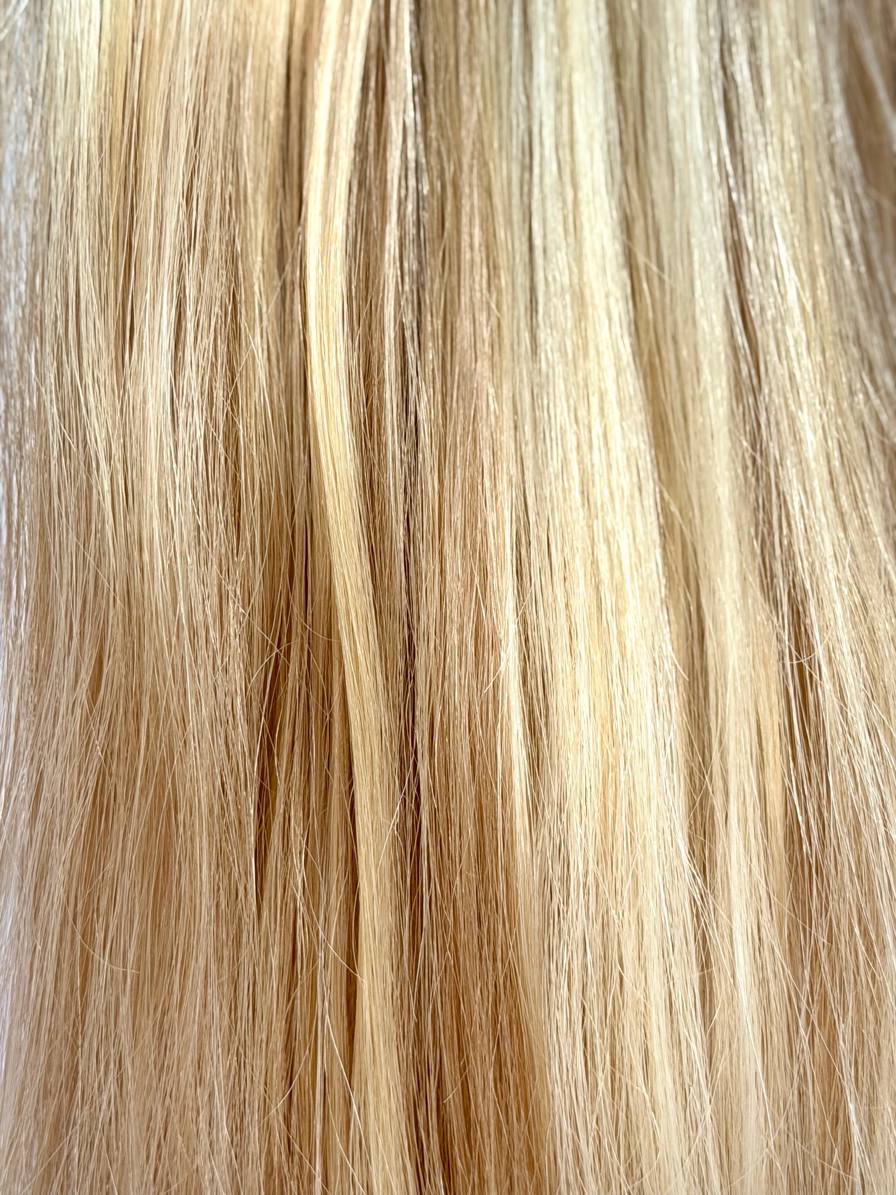 The Floripa Flax | Golden Sand Blonde | 19" Brazilian Long Piece Tape-In | Straight Human Hair 39g