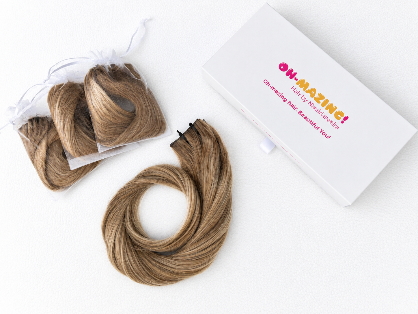 The Golden Dunes | Beige Blonde #18 | 26" Invisible Brazilian Long Piece Tape-In | 100% Double Drawn Remy Human Hair | 70g
