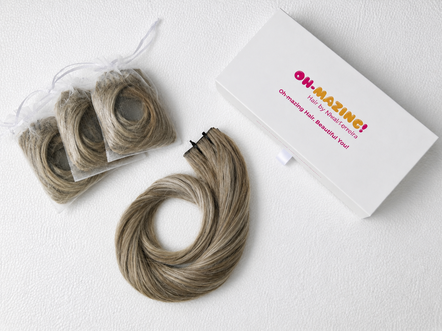 The Chapada Glow | Ash Balayage | 26" Invisible Brazilian Long Piece Tape-In | 100% Double Drawn Remy Human Hair | 70g